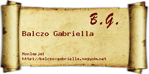Balczo Gabriella névjegykártya
