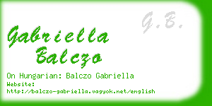 gabriella balczo business card